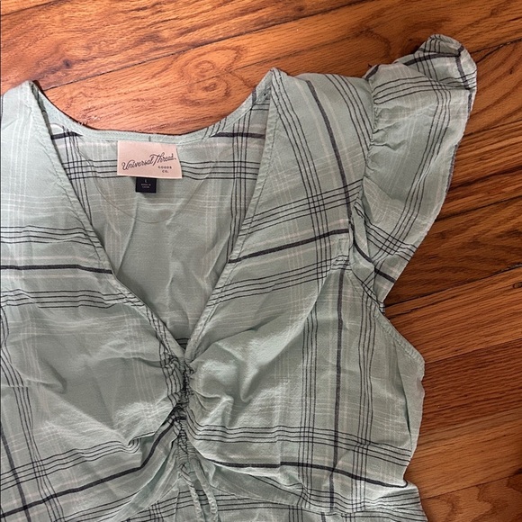 NWOT Universal Thread Dress in Light Blue Plaid - Picture 3 of 4
